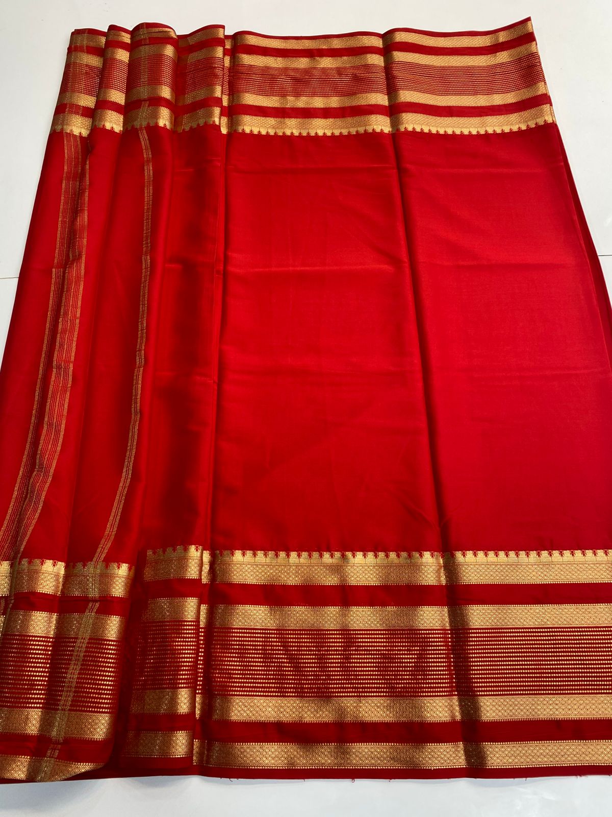 Mysore Crepe Self Bentex Border Saree (3144)