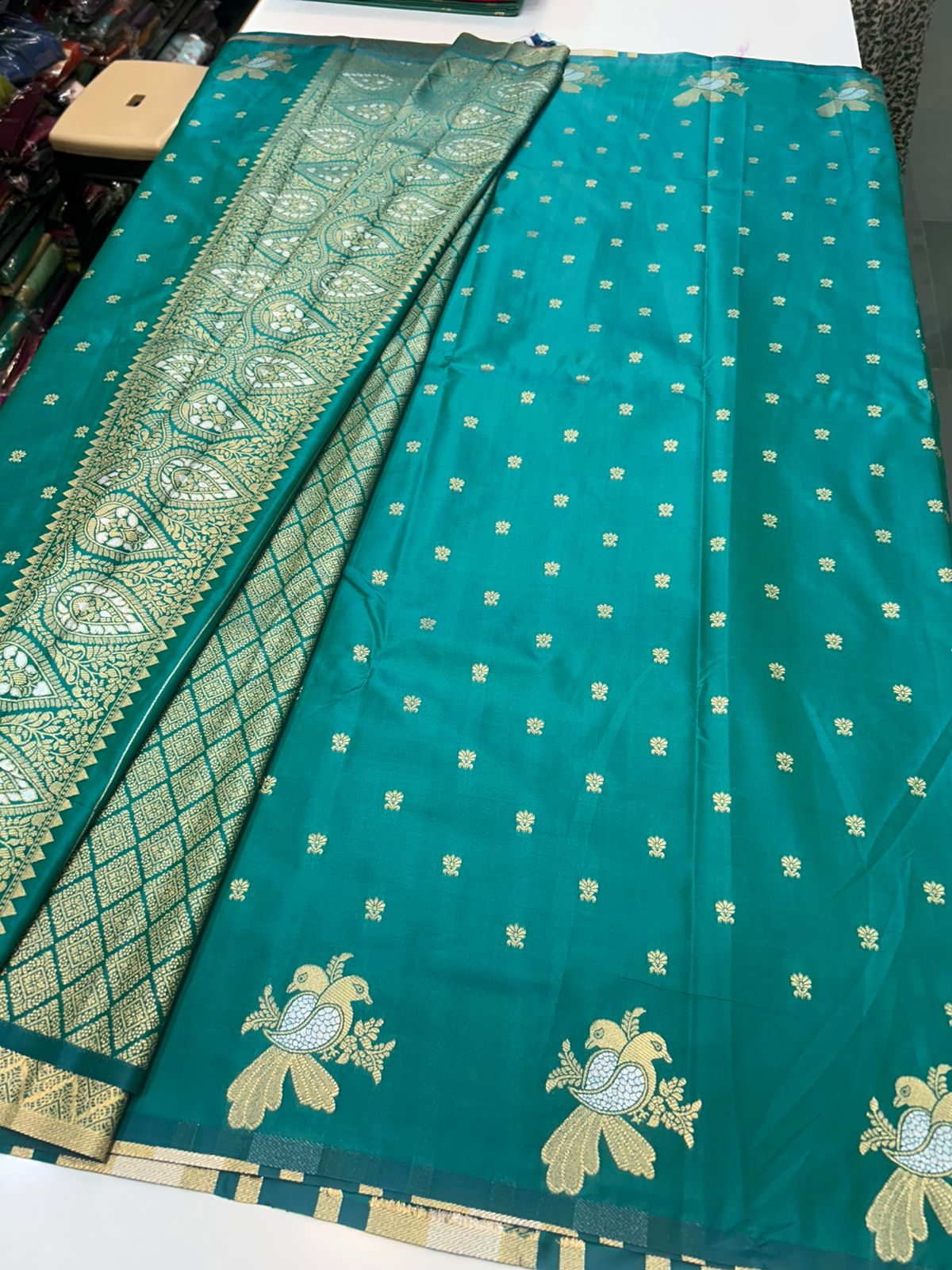 Soft Silk Self Butta Saree (2438A)