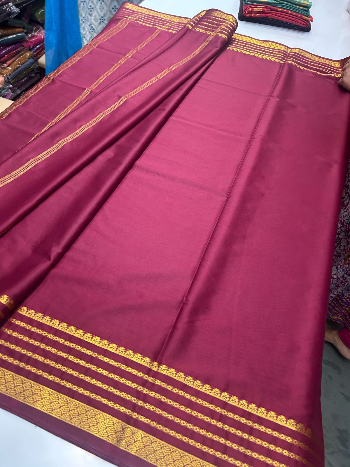 Crepe Self Saree Plain Blouse (2424A)