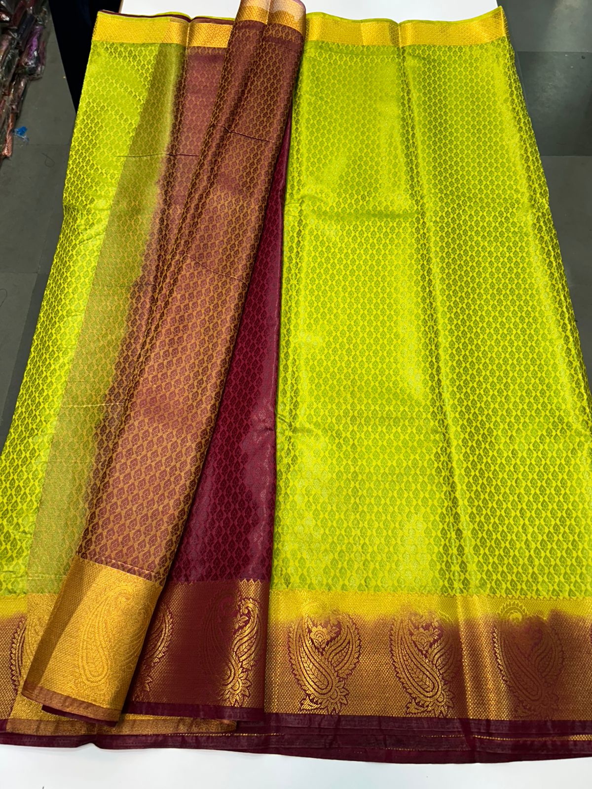 Semi Silk Embose Saree (1733)