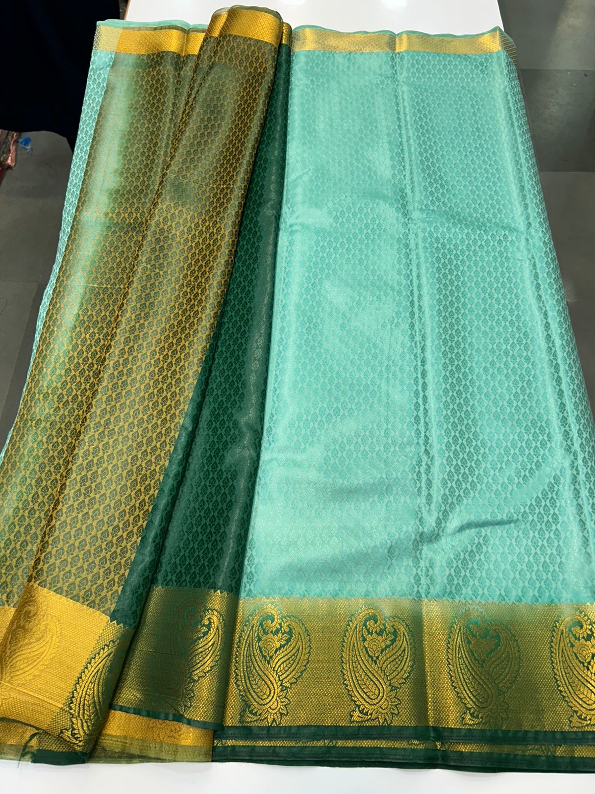 Semi Silk Embose Saree (1733)