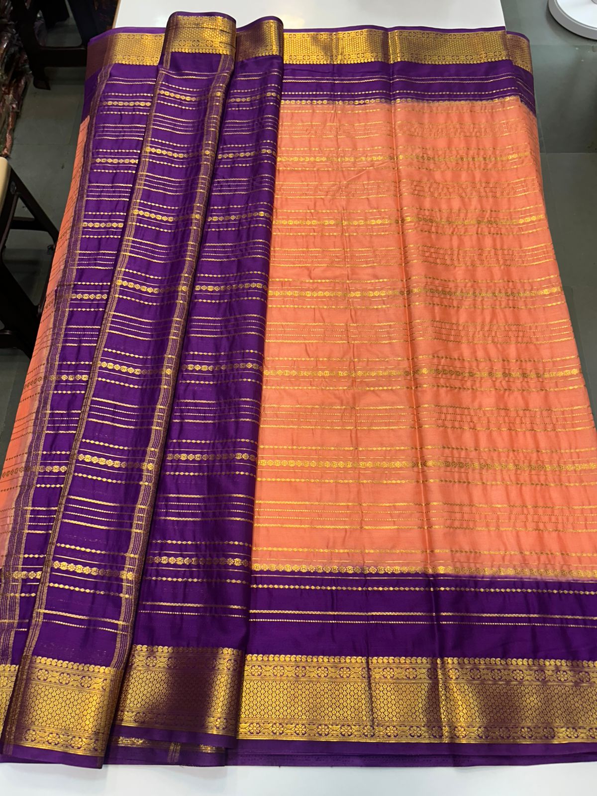 Crepe Lines Saree (2440C)