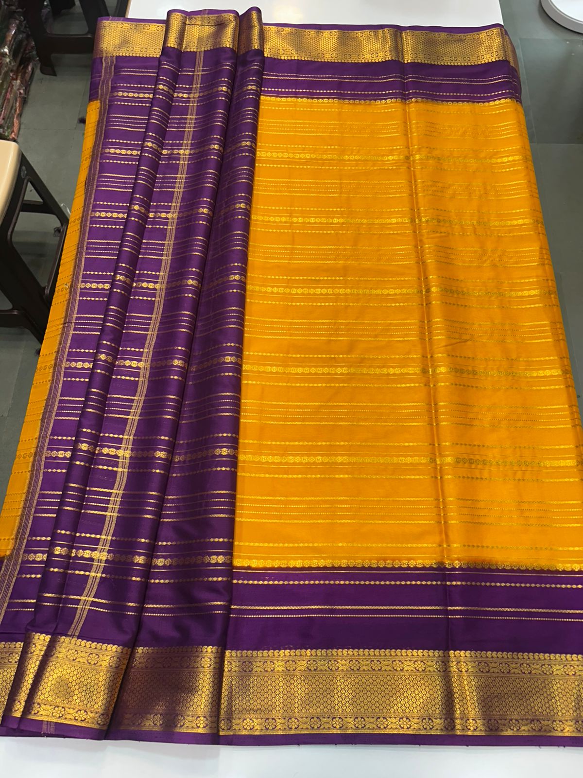 Crepe Lines Saree (2440C)