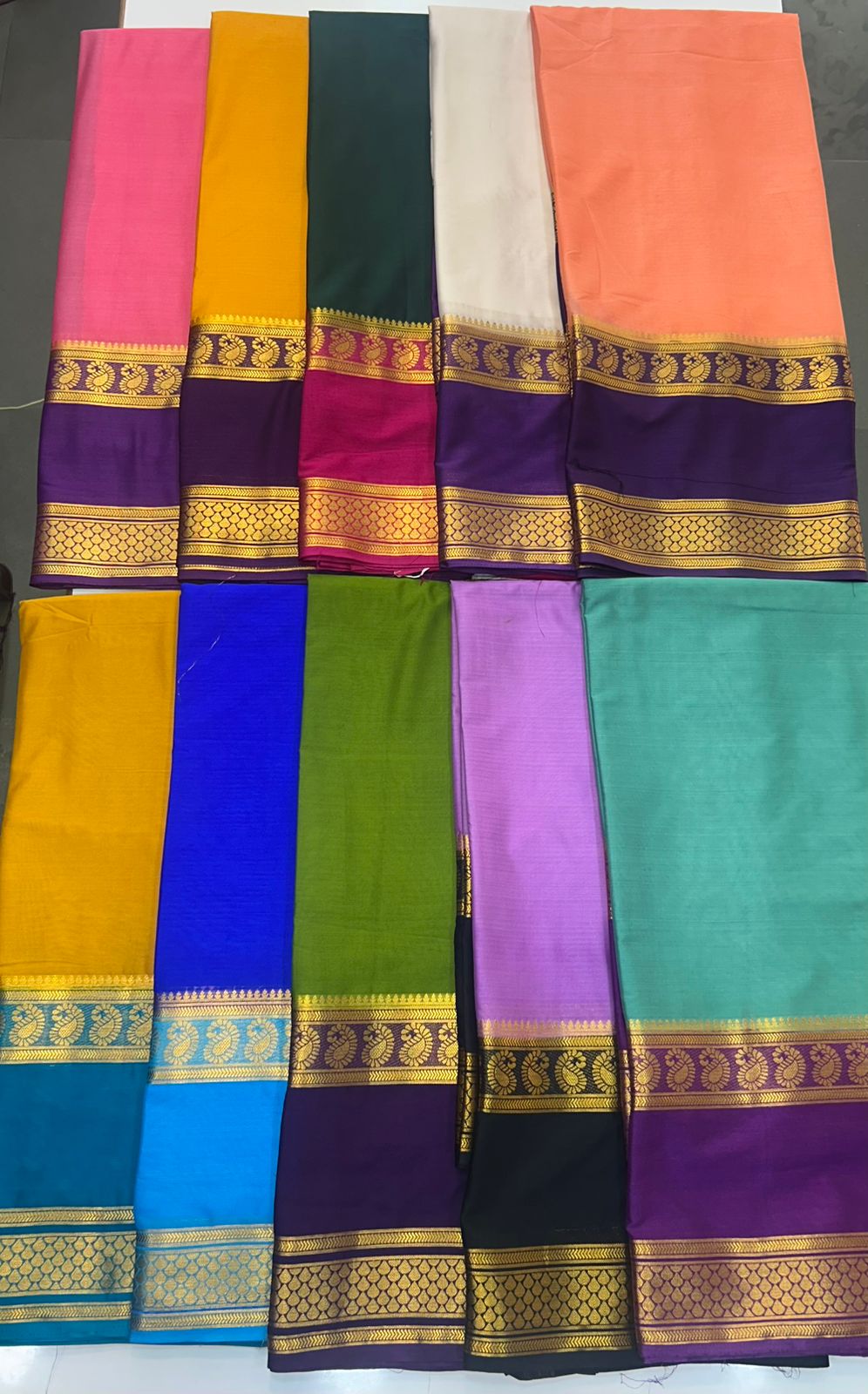 Crepe Big Bentex Border Saree (2439F)