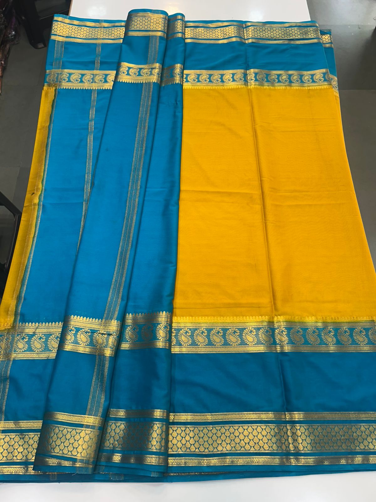 Crepe Big Bentex Border Saree (2439F)