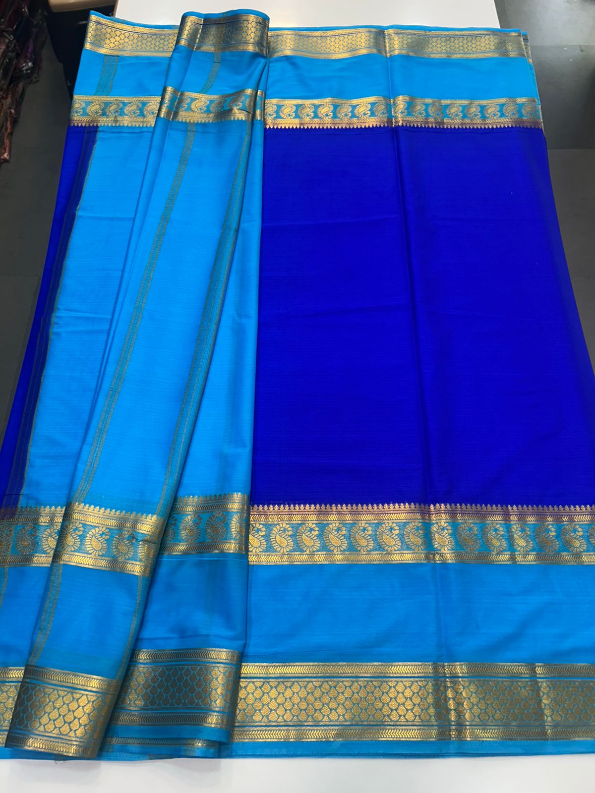 Crepe Big Bentex Border Saree (2439F)