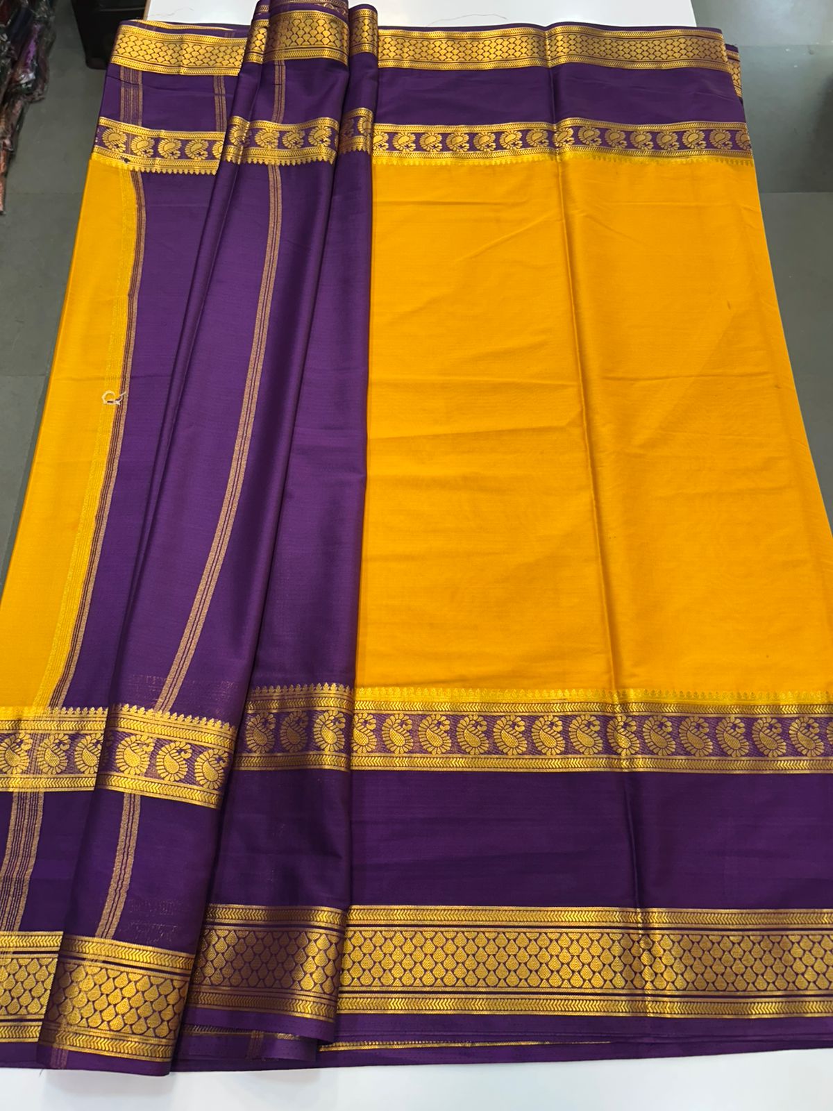 Crepe Big Bentex Border Saree (2439F)