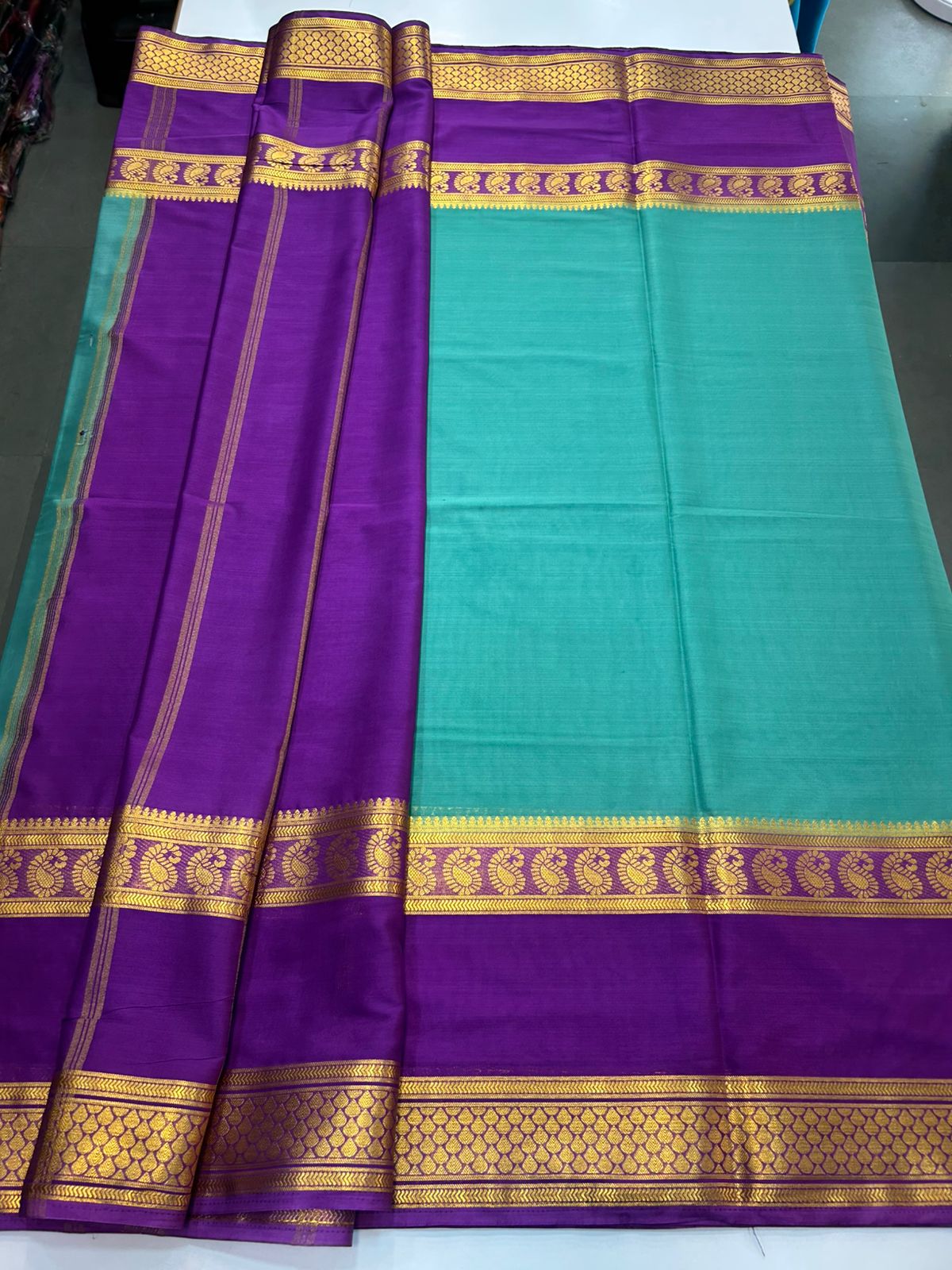 Crepe Big Bentex Border Saree (2439F)