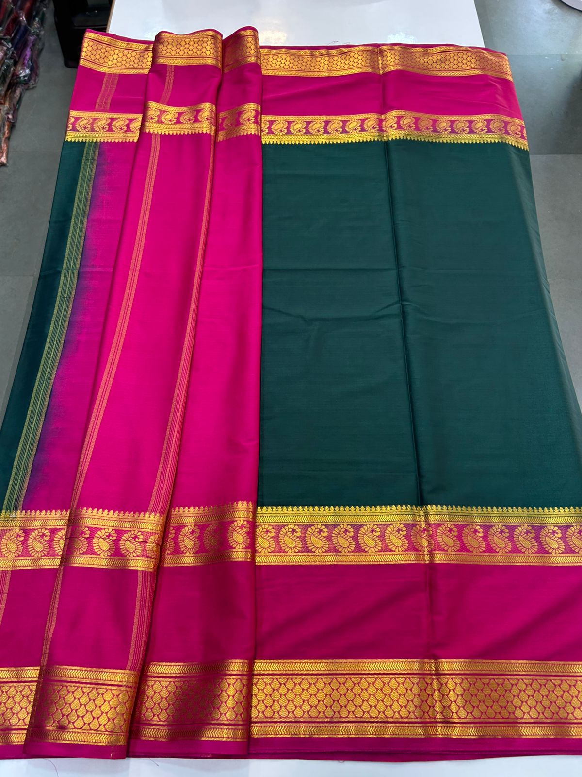 Crepe Big Bentex Border Saree (2439F)