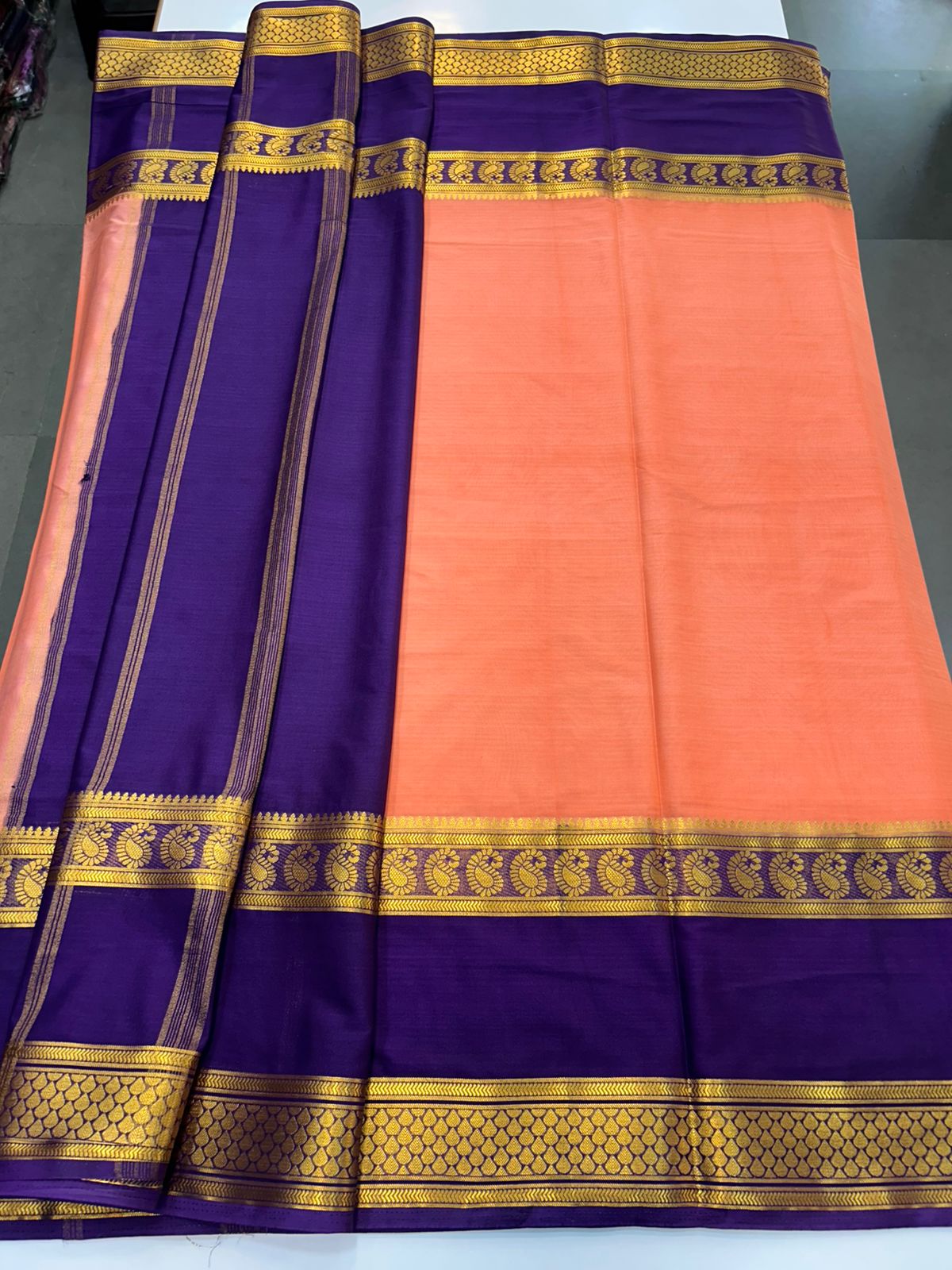 Crepe Big Bentex Border Saree (2439F)