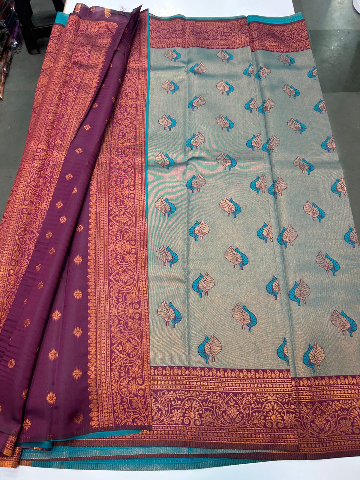 Semi Silk Meena Butta Saree (2447)