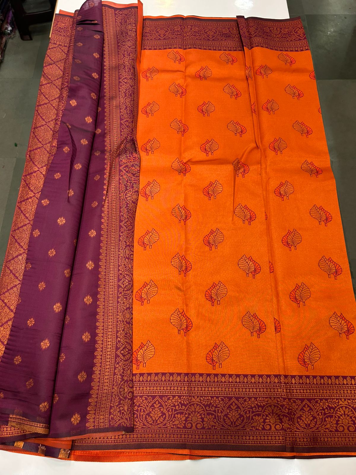 Semi Silk Meena Butta Saree (2447)