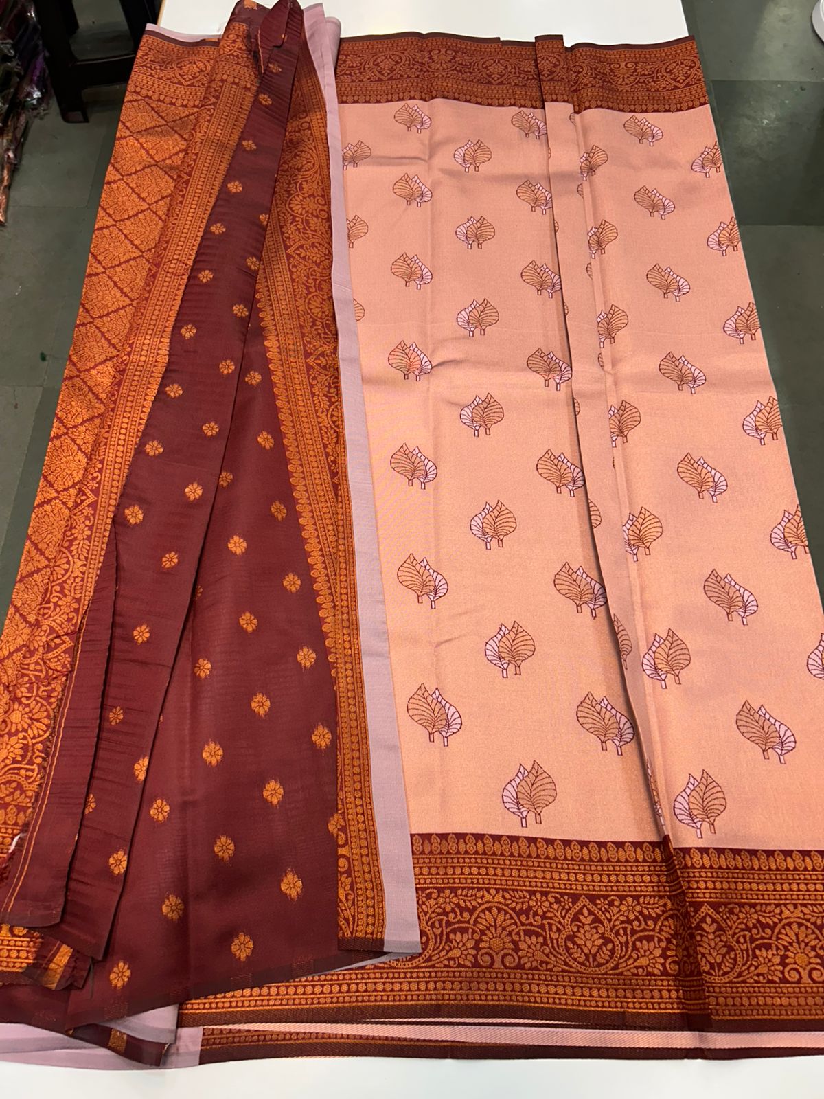 Semi Silk Meena Butta Saree (2447)