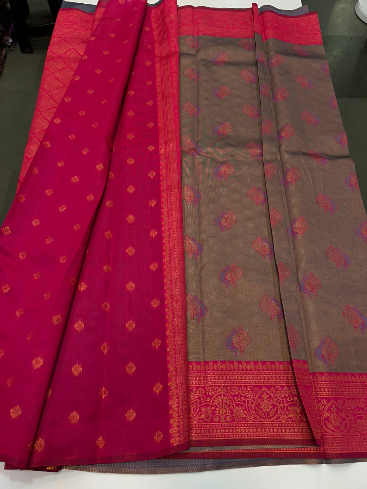 Semi Silk Meena Butta Saree (2447)