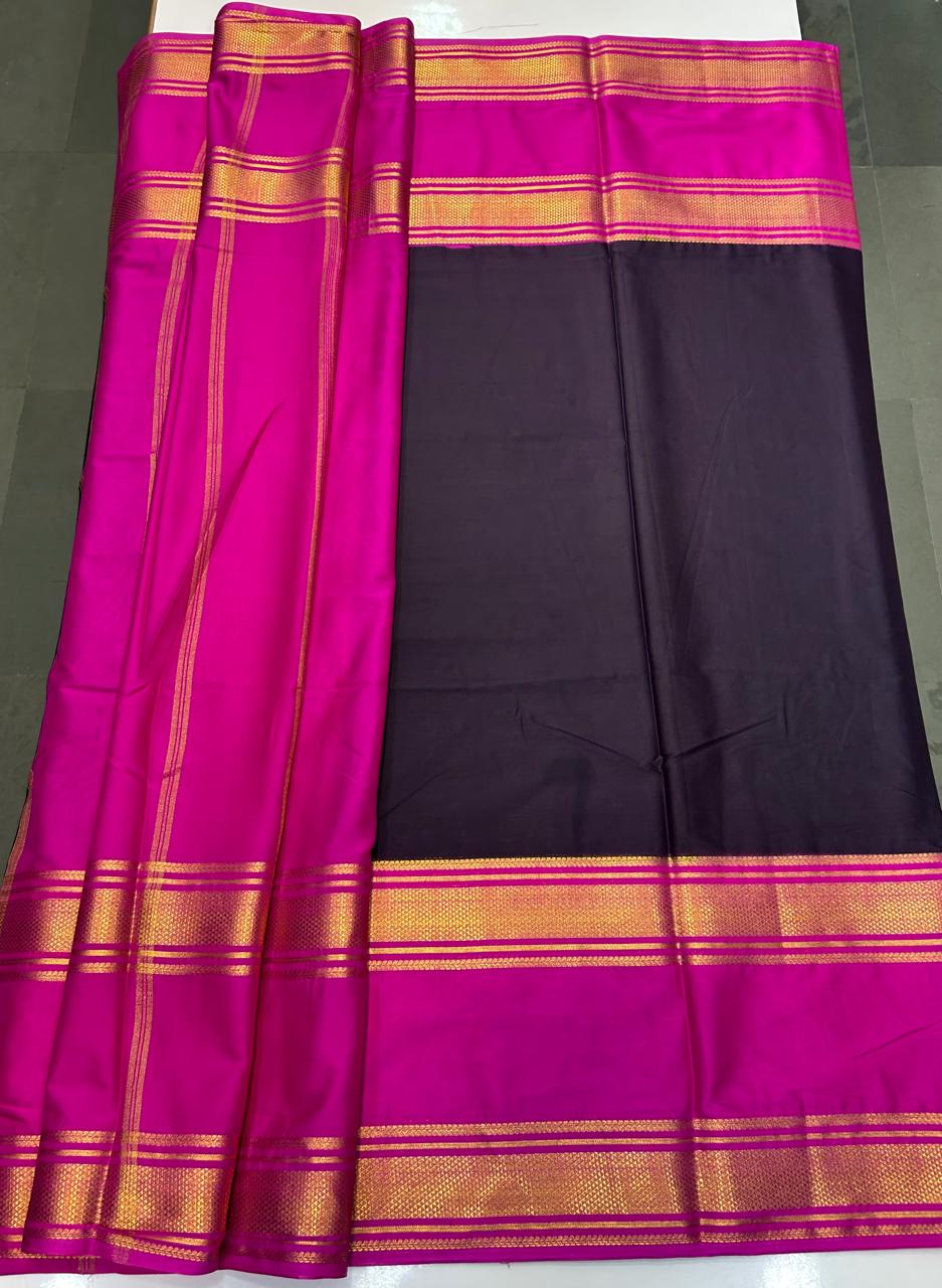 Crepe Big Bentex Border Saree (2439I)
