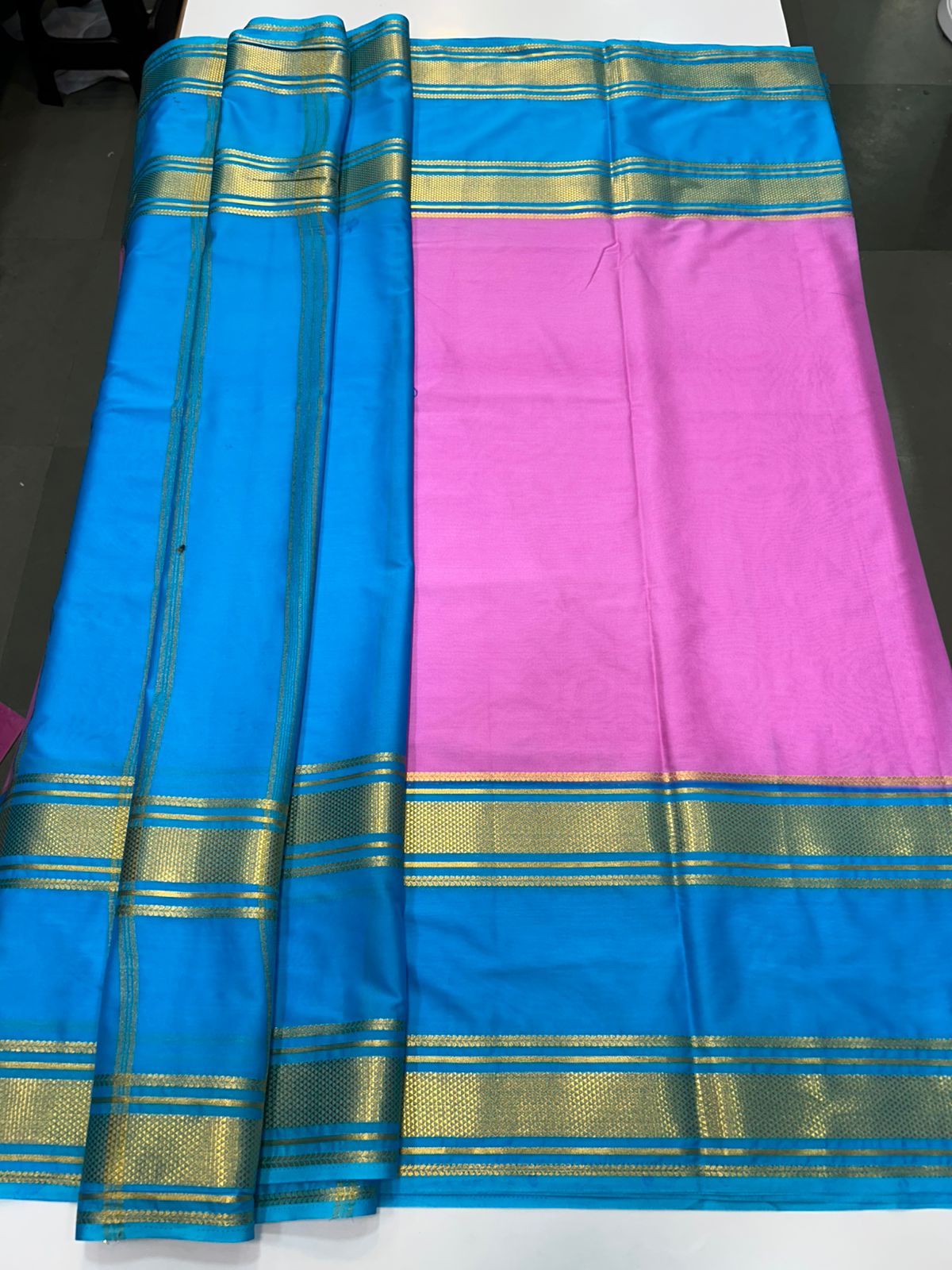 Crepe Bentex Border Saree (2439J)