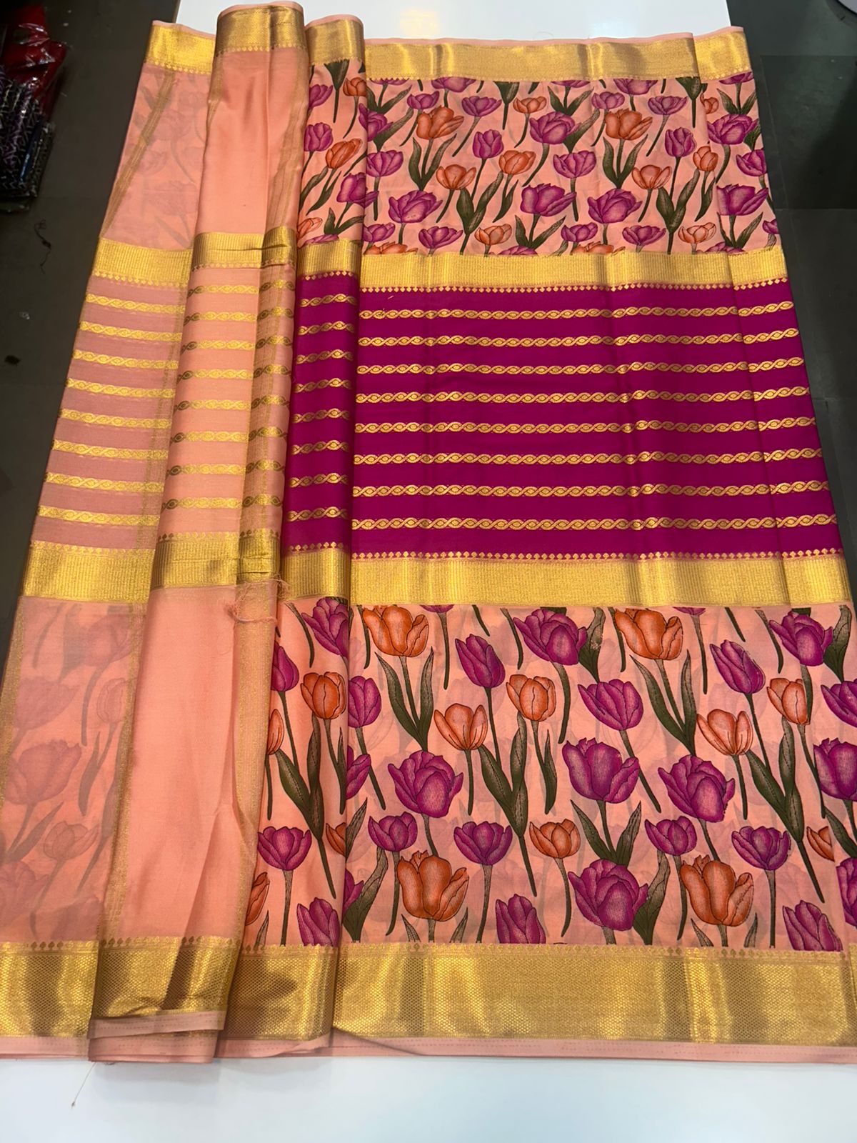 Crepe Digital Print Saree (2439K)