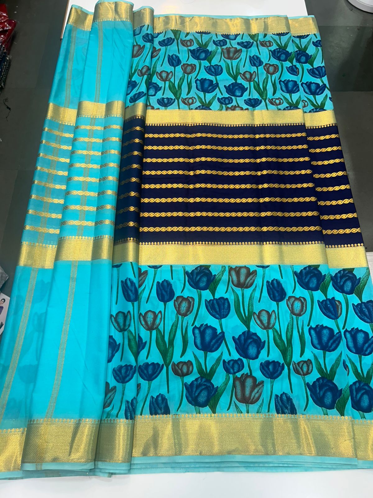 Crepe Digital Print Saree (2439K)