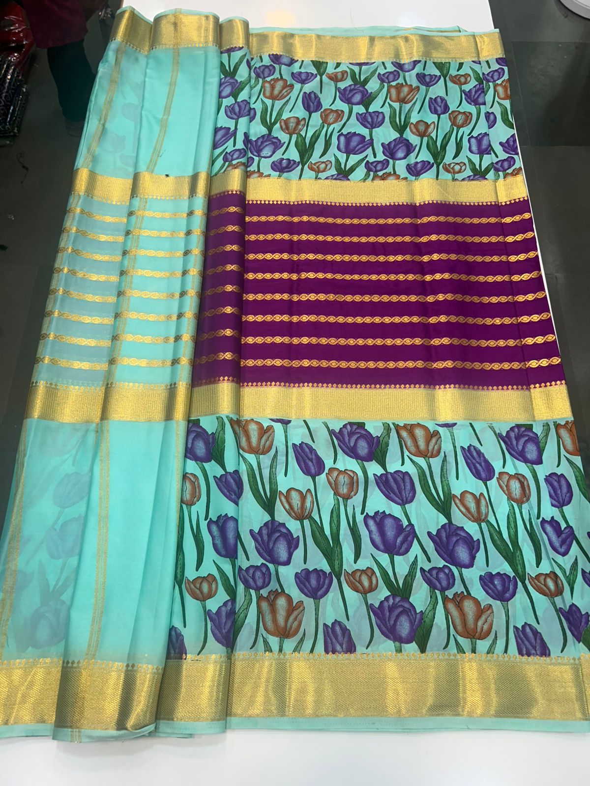 Crepe Digital Print Saree (2439K)