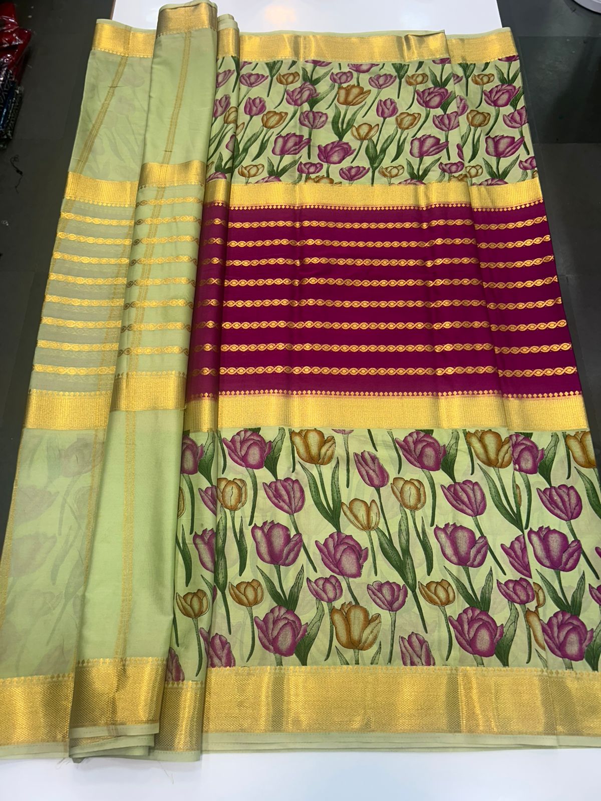 Crepe Digital Print Saree (2439K)