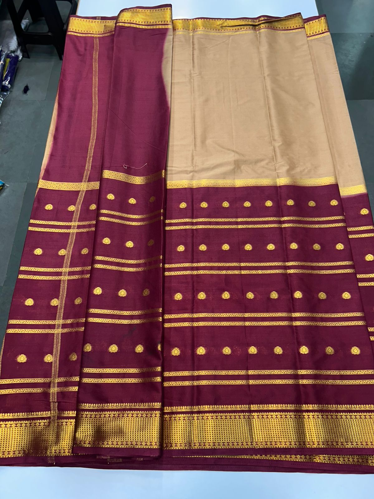 Crepe Half And Half Saree (2440D) 1