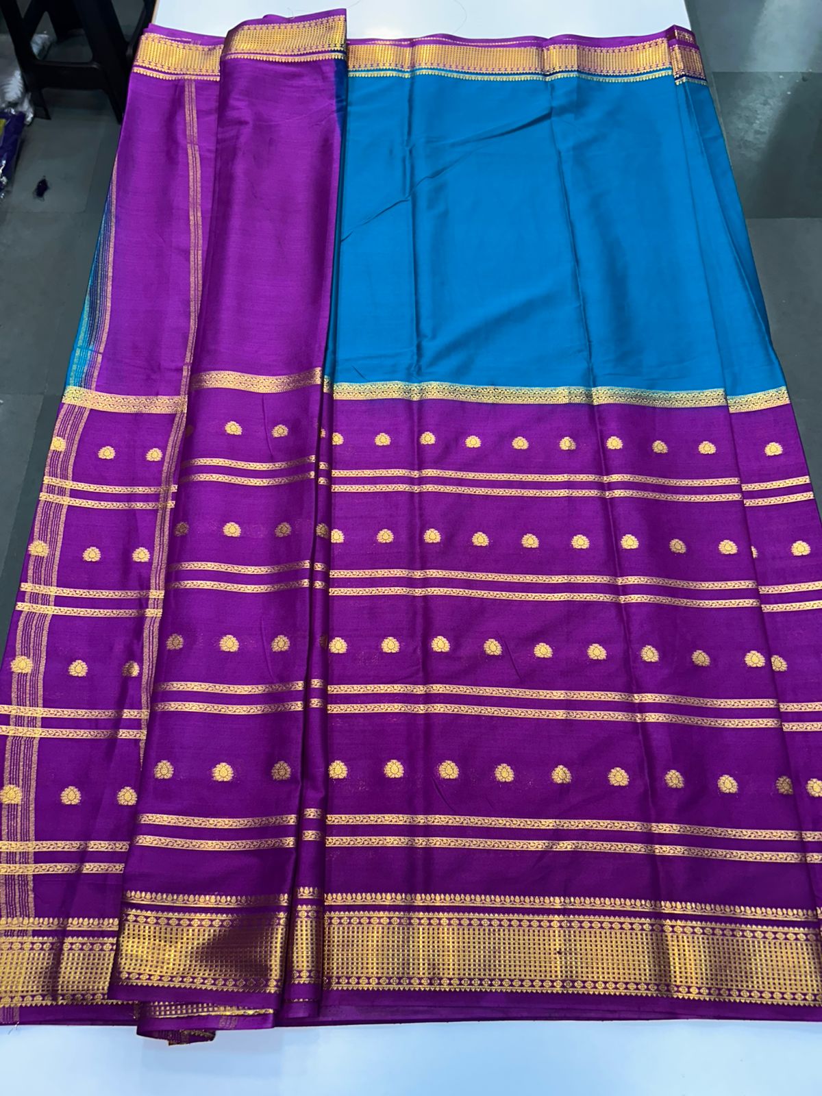 Crepe Half And Half Saree (2440D) 1
