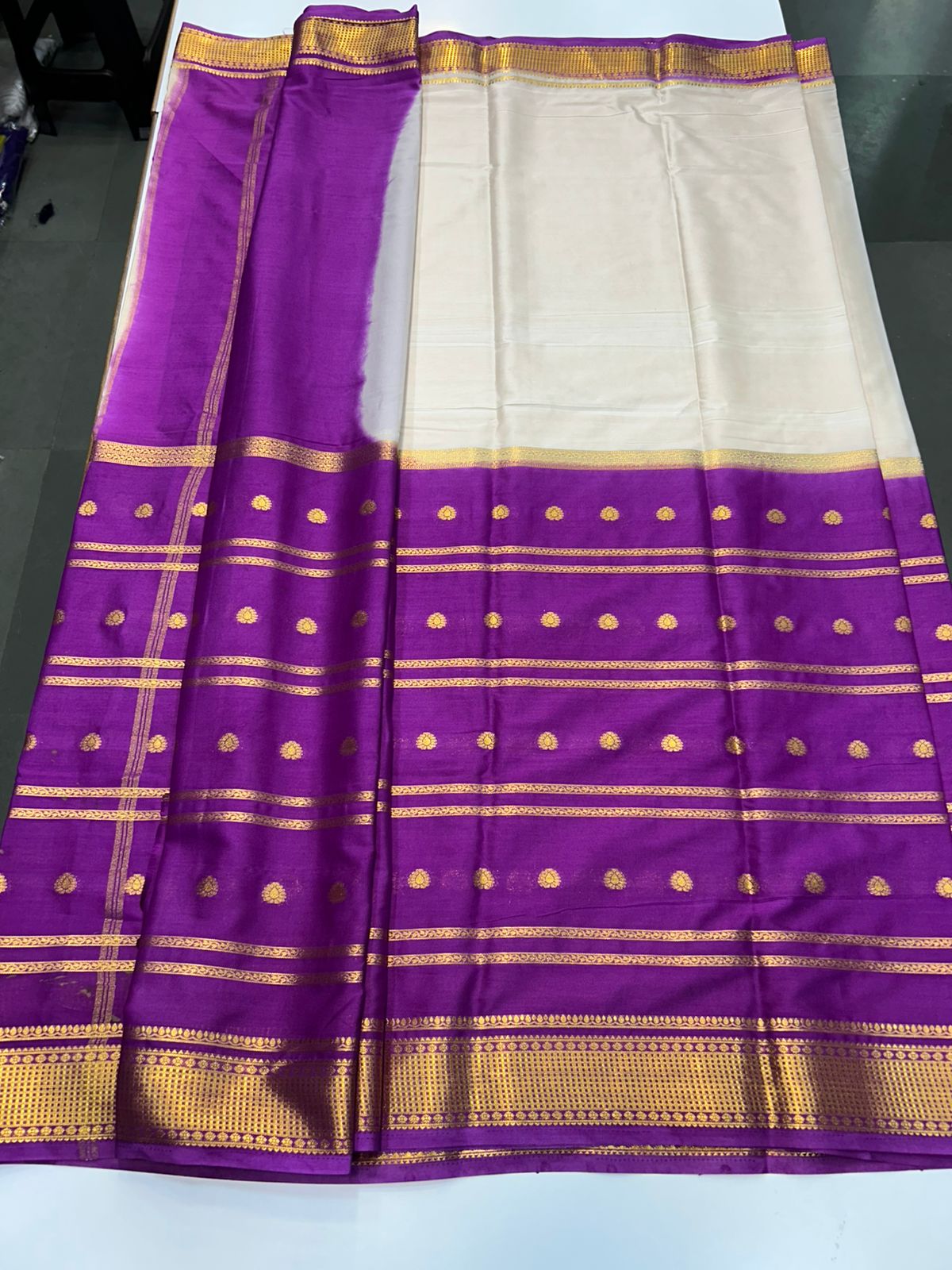 Crepe Half And Half Saree (2440D) 1