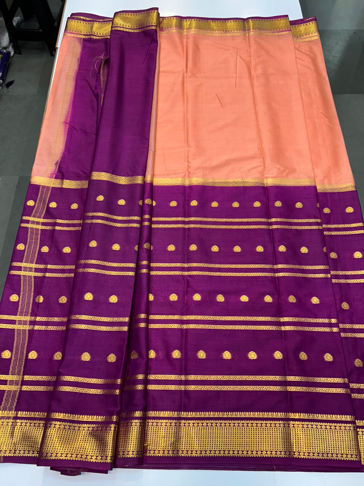 Crepe Half And Half Saree (2440D) 1
