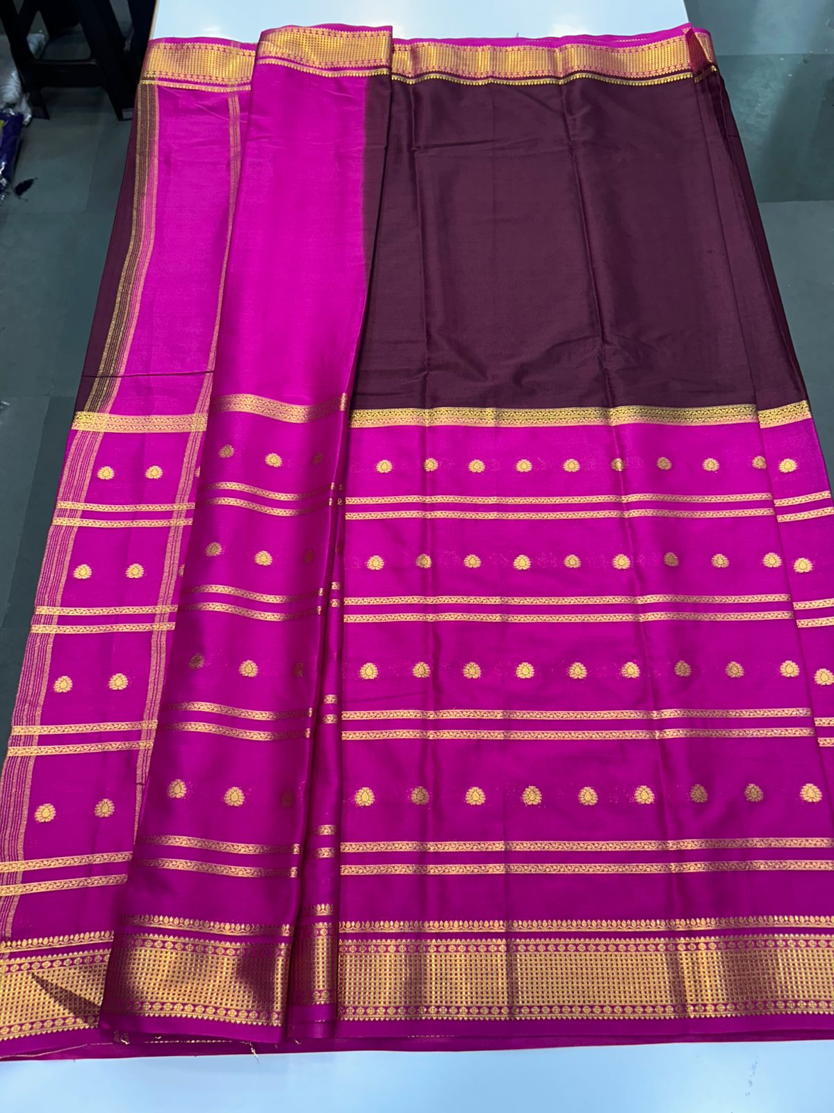 Crepe Half And Half Saree (2440D) 1