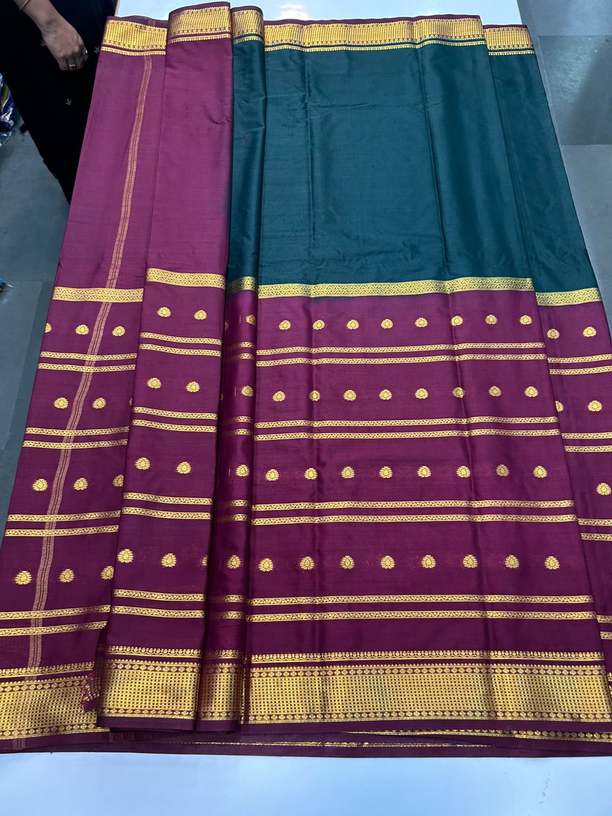 Crepe Half And Half Saree (2440D) 1