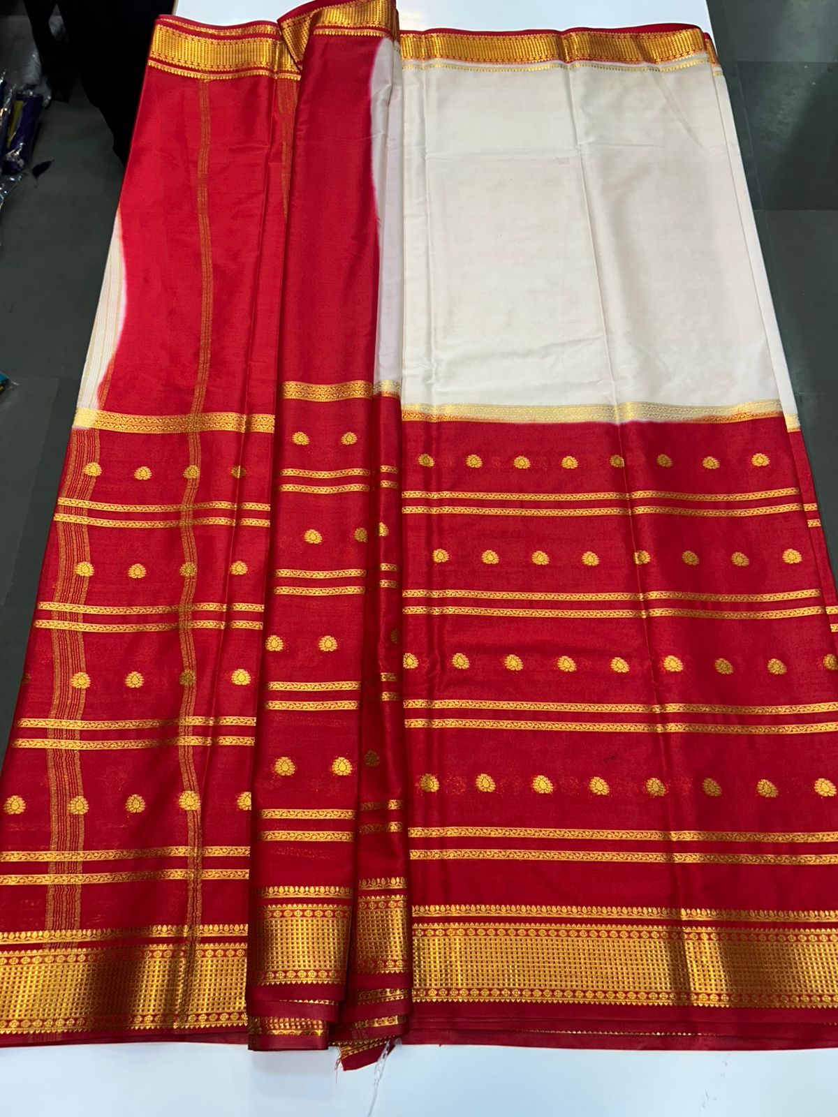 Crepe Half And Half Saree (2440D) 1