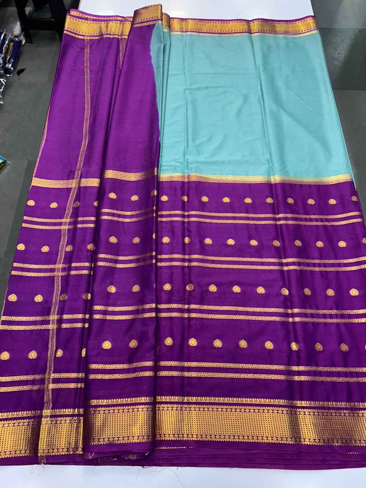 Crepe Half And Half Saree (2440D) 1
