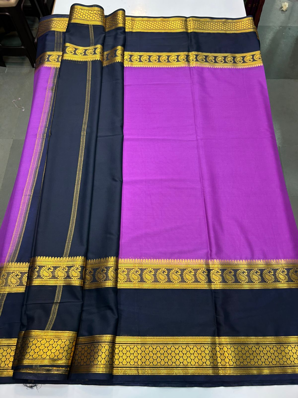 Crepe Mango Big Bentex Saree (2510B)