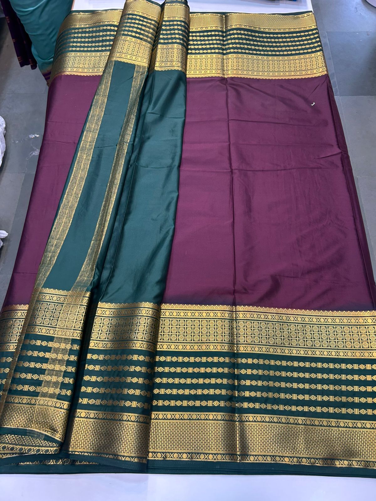 Mysore Crepe Bentex Border Saree (2526)