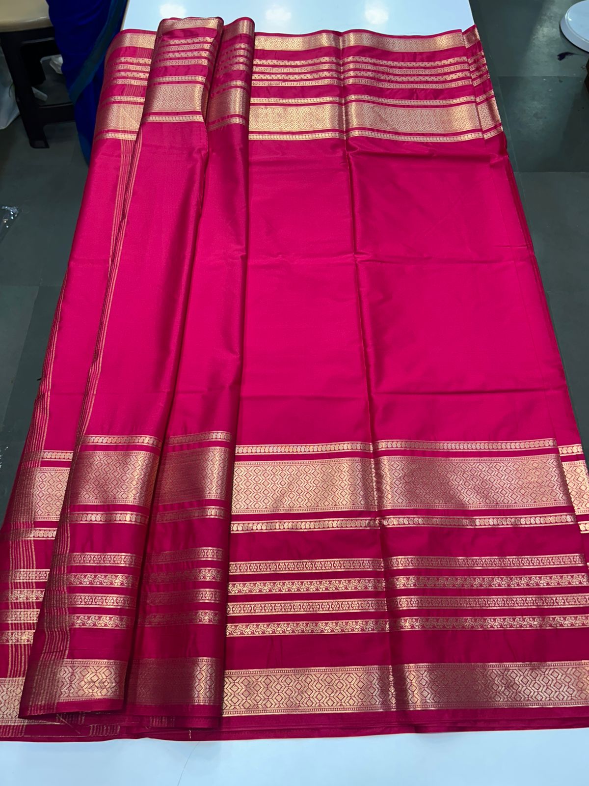 Mysore Crepe Self Big Bentex Saree (2536)