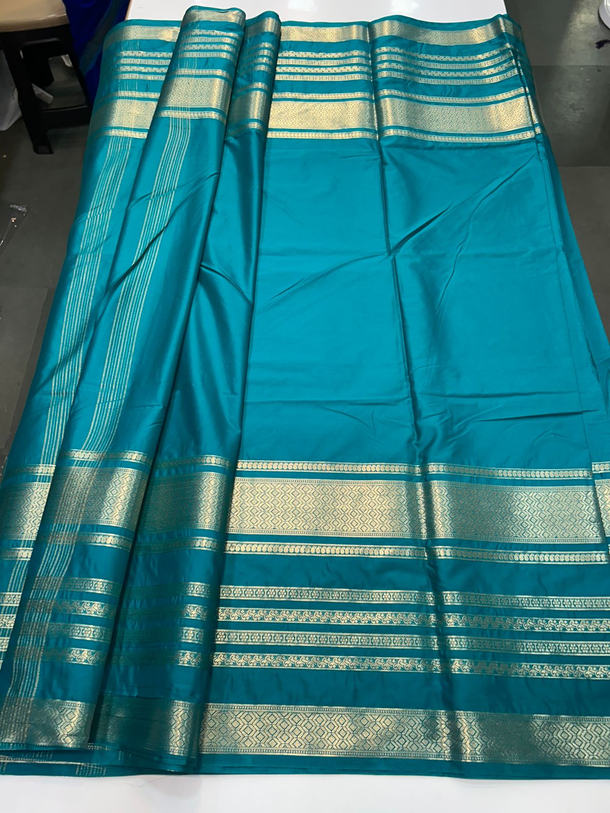 Mysore Crepe Self Big Bentex Saree (2536)
