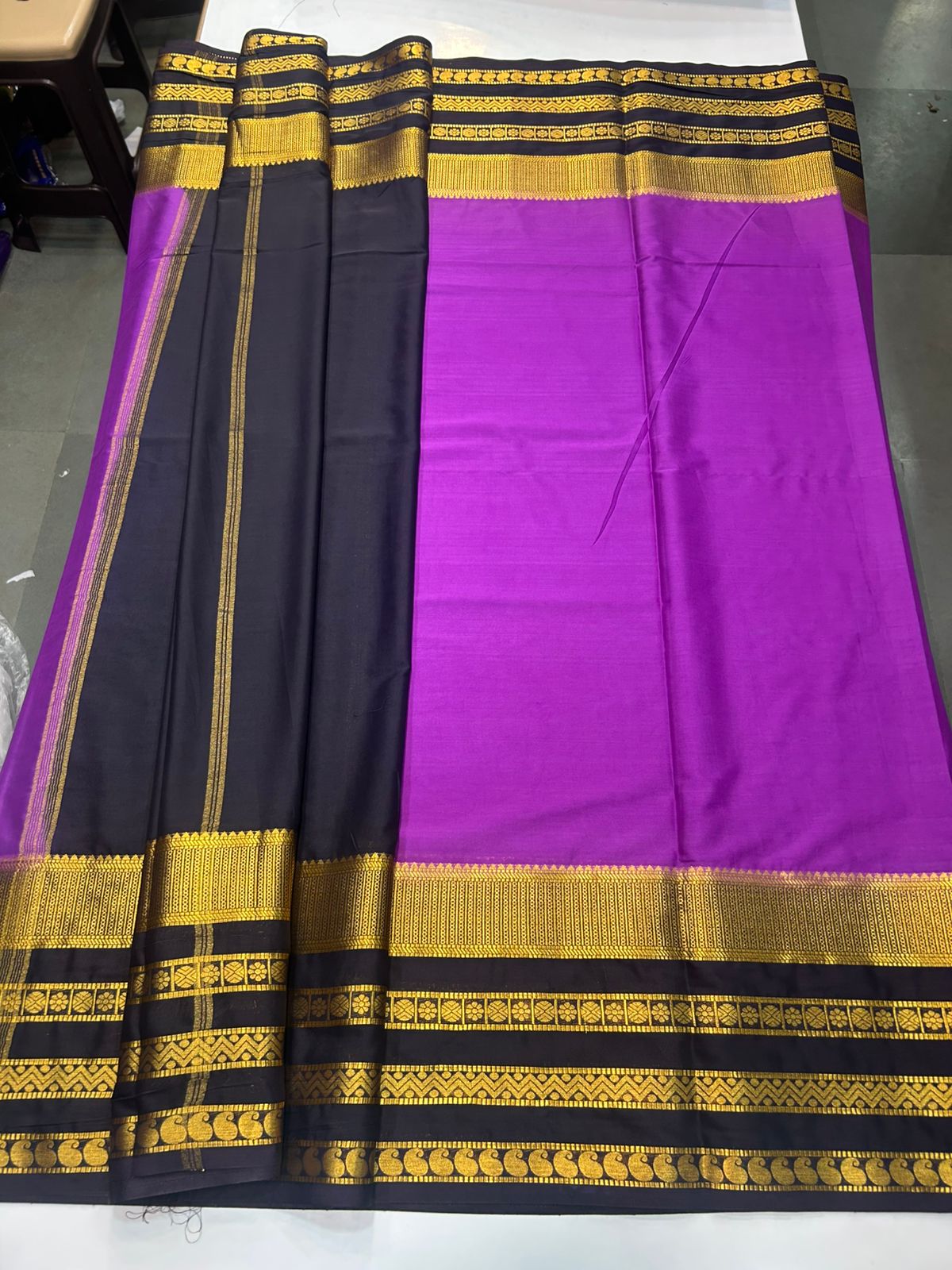 Mysore Crepe Big Bentex Saree (2534A)