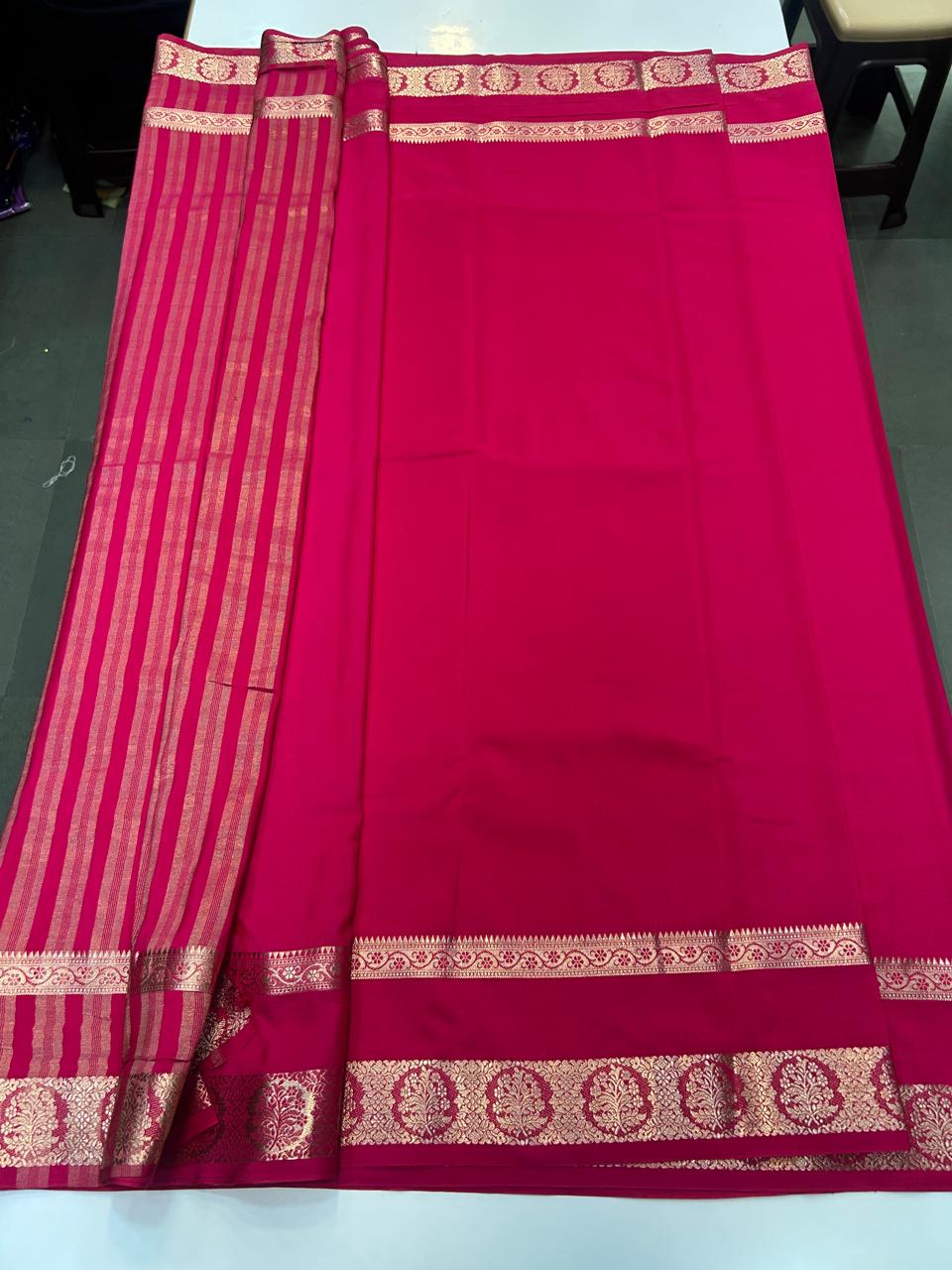 Crepe Georgette Bentex Border Saree (2545)