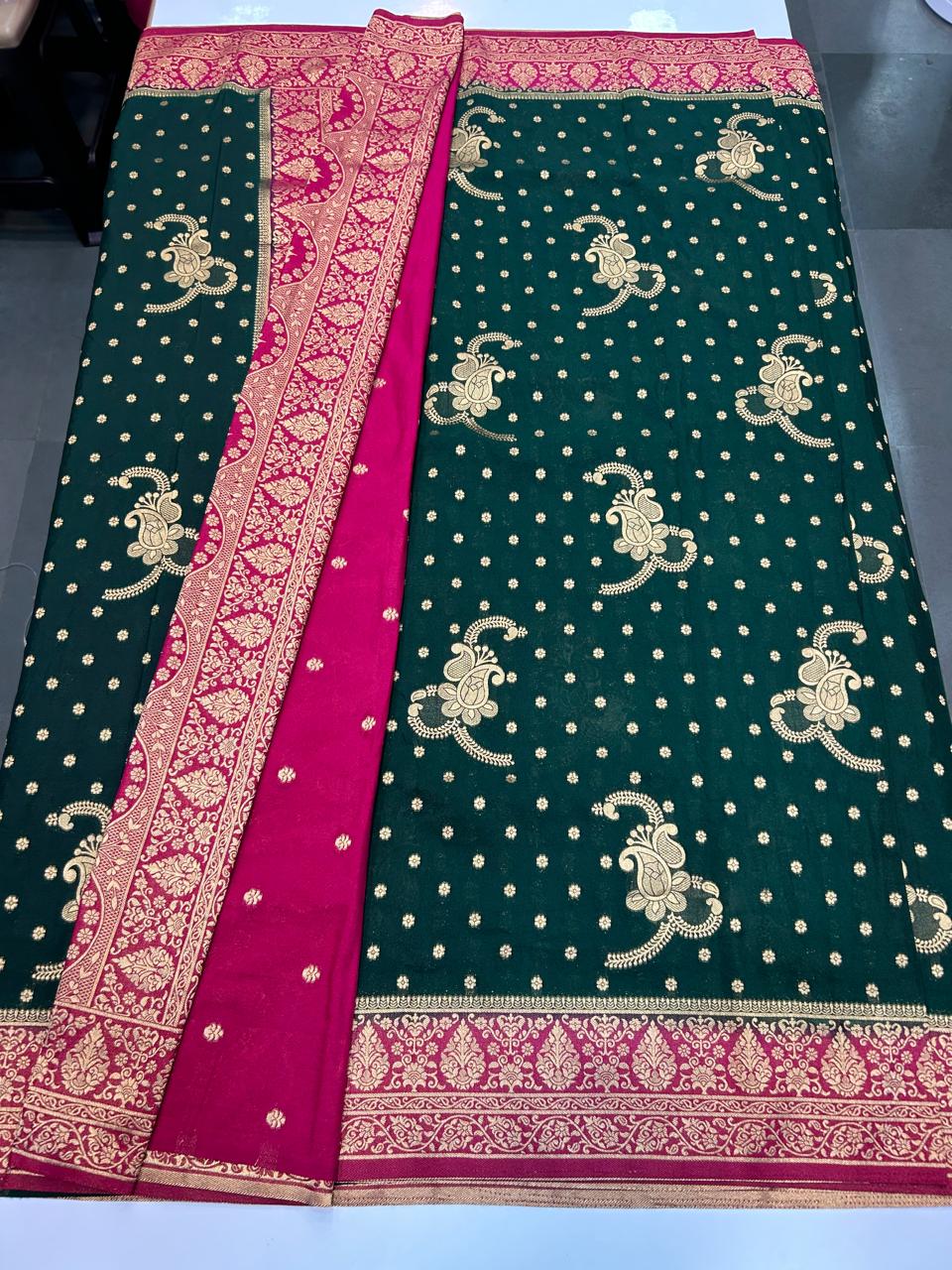 Georgette Butta RichPallu Saree (2523)