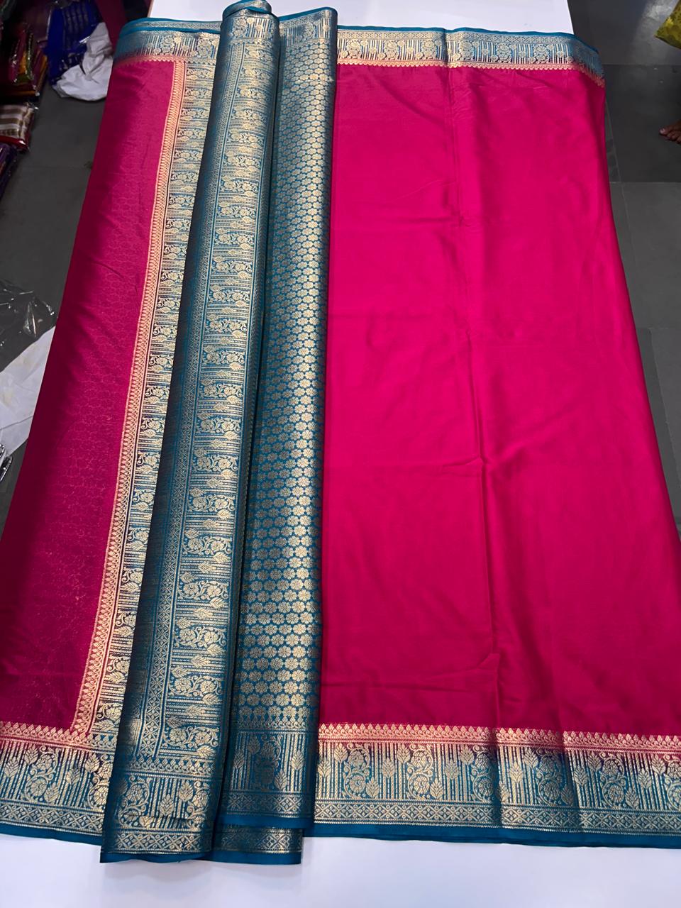 Mysore Crepe Saree Rich Pallu (2514B)