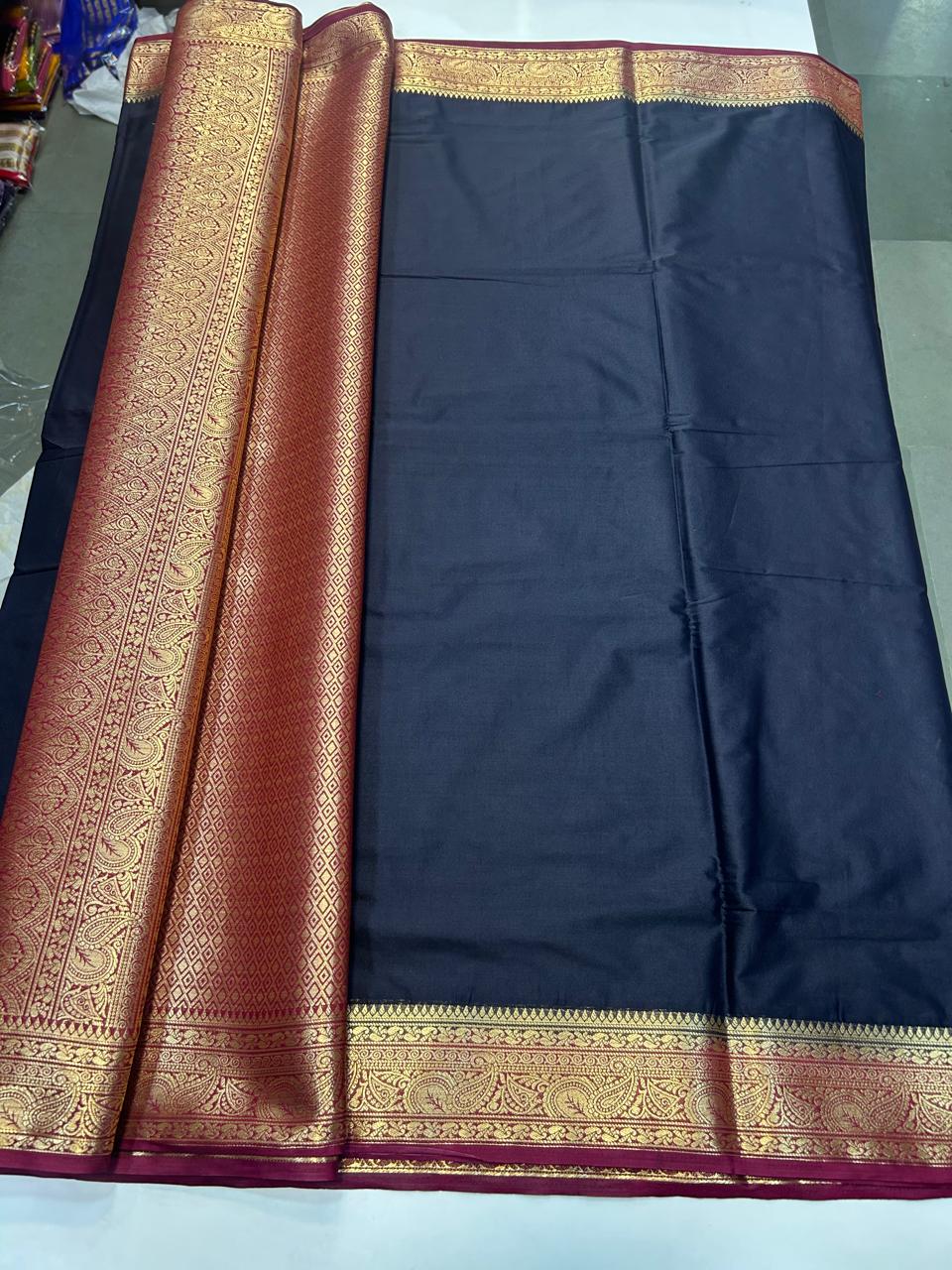Mysore Crepe Saree Rich Pallu (2514B)
