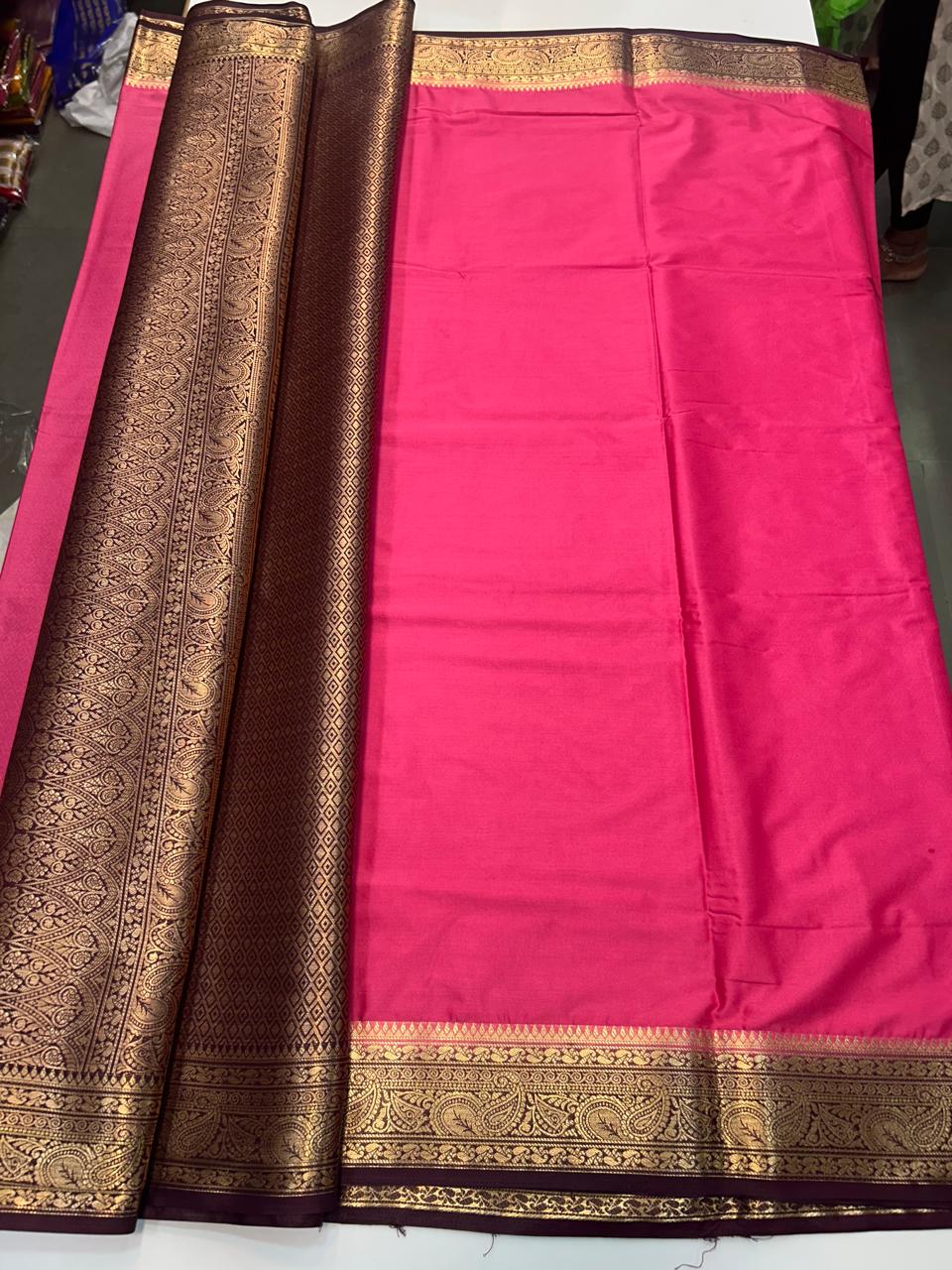 Mysore Crepe Saree Rich Pallu (2514B)