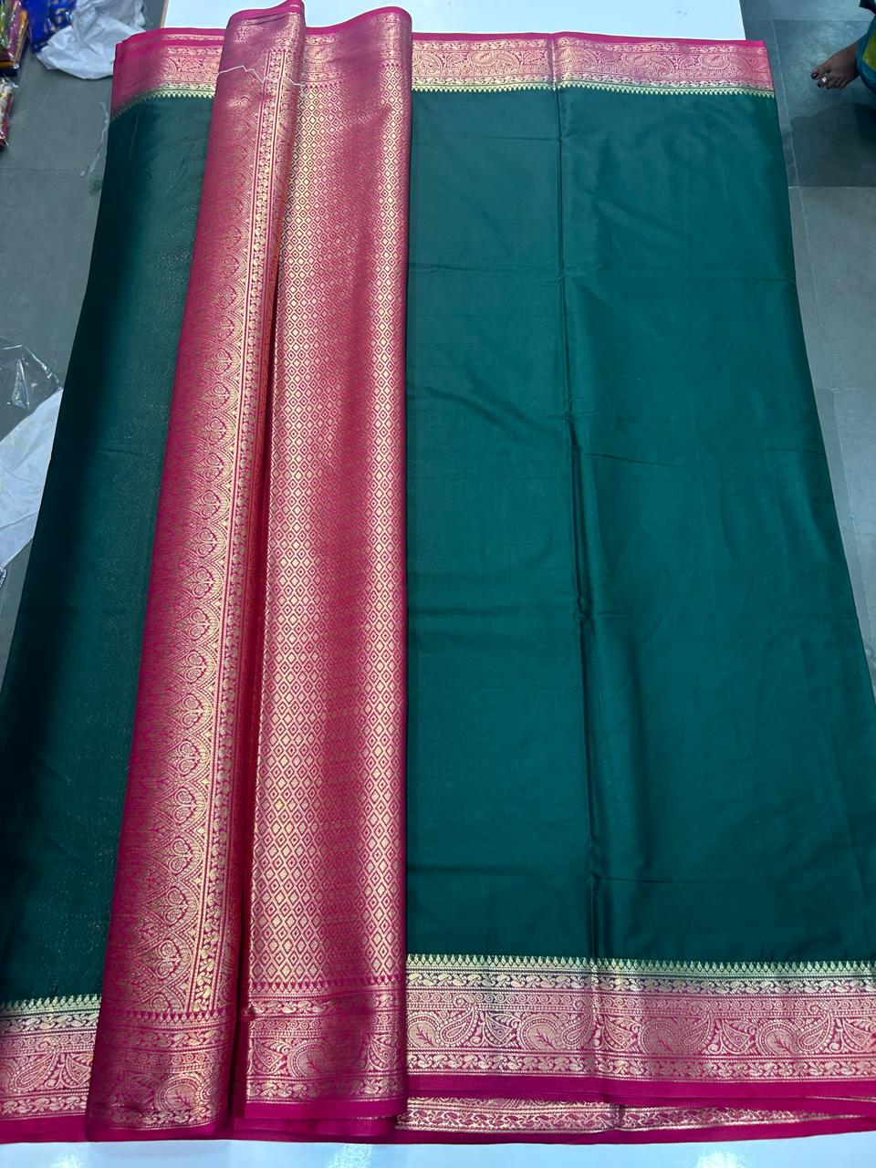 Mysore Crepe Saree Rich Pallu (2514B)