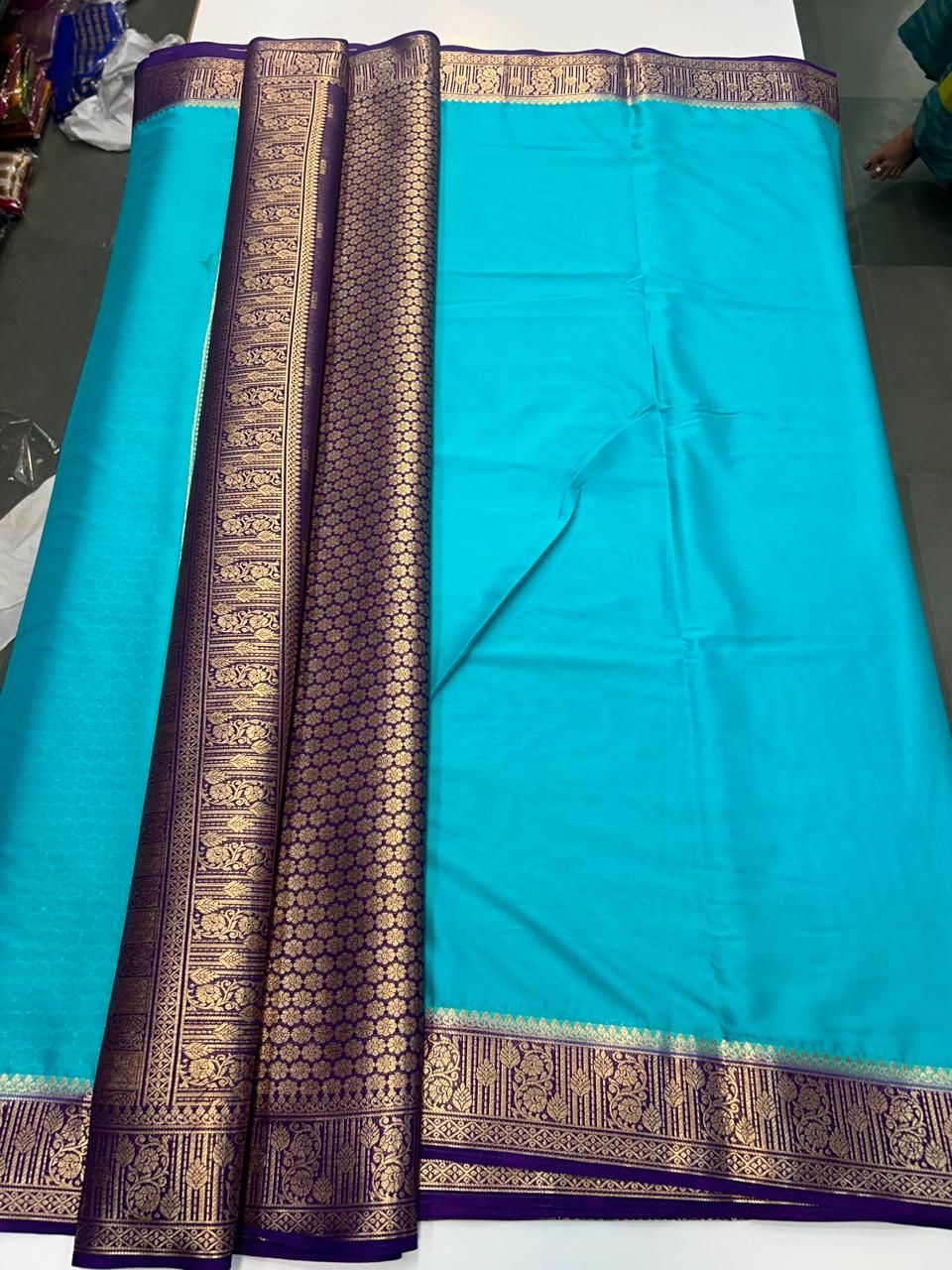 Mysore Crepe Saree Rich Pallu (2514B)