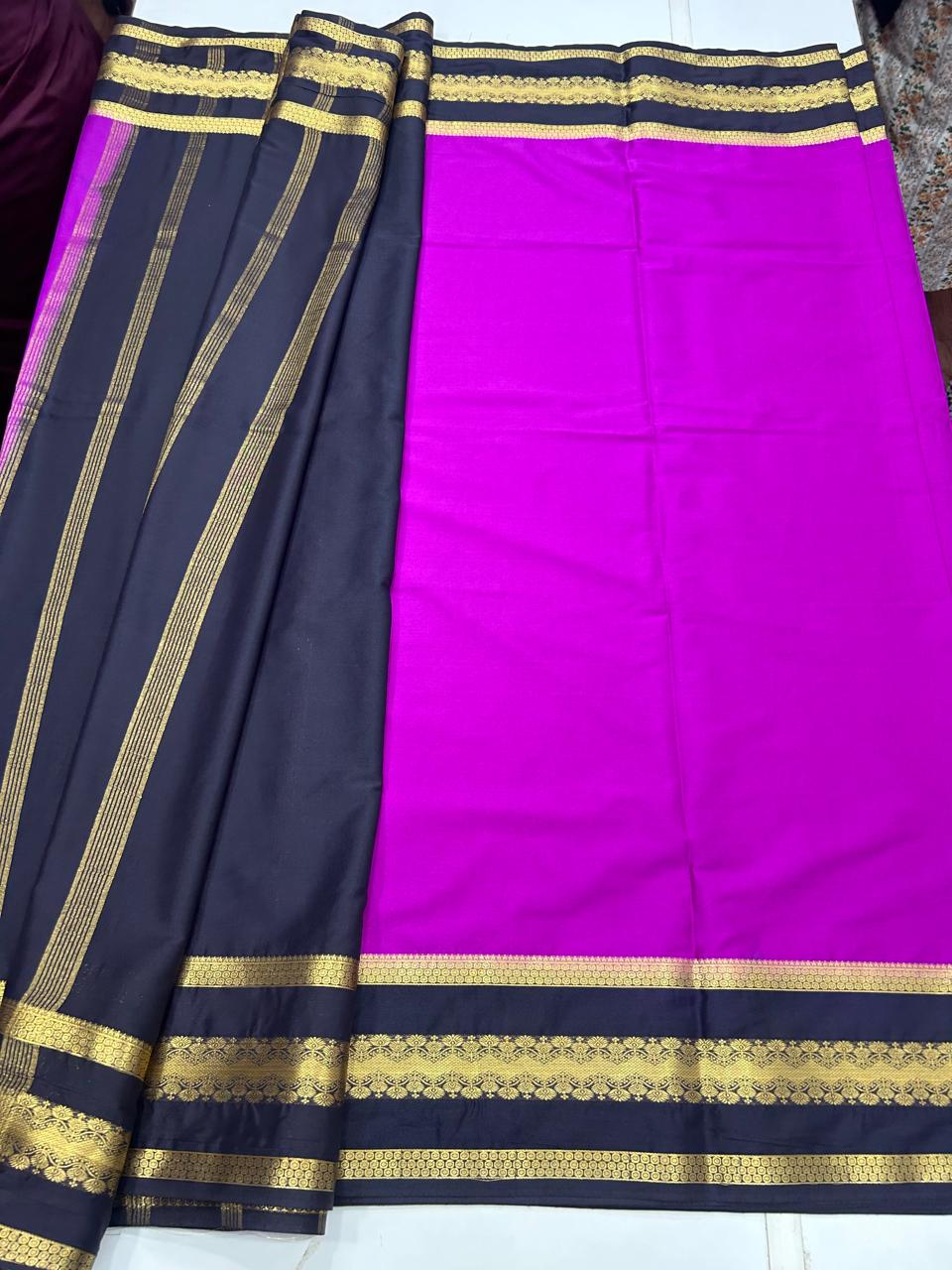Mysore Crepe Bentex Border Saree (2559)