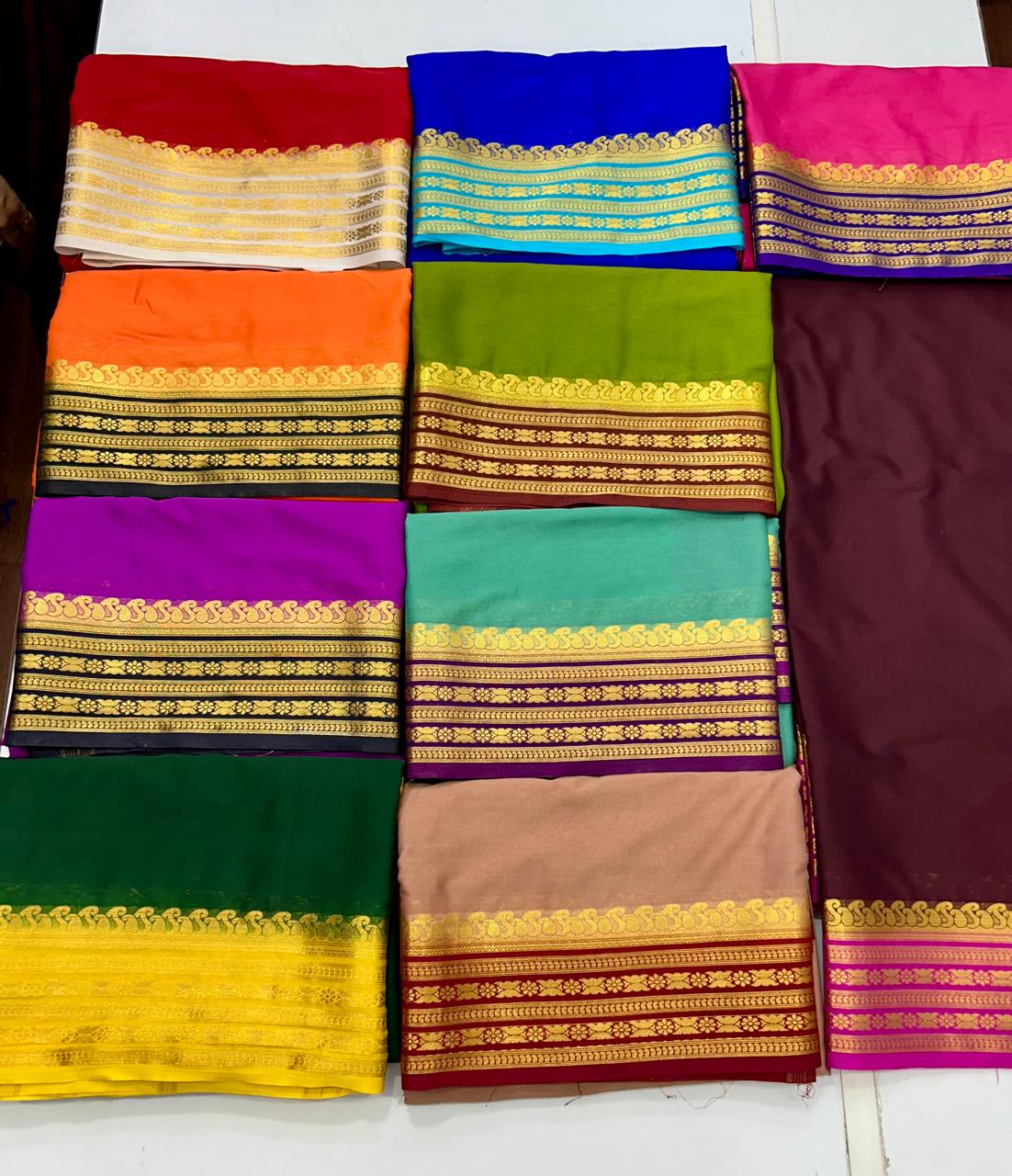 Mysore Crepe Bentex Border Saree (2558)