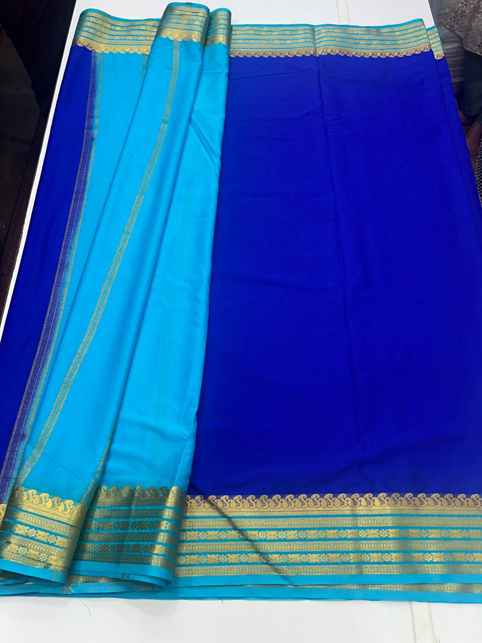 Mysore Crepe Bentex Border Saree (2558)