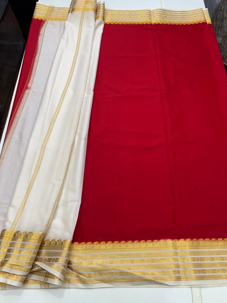 Mysore Crepe Bentex Border Saree (2558)