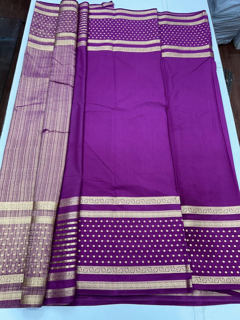 Mysore Crepe Self Saree (2568)