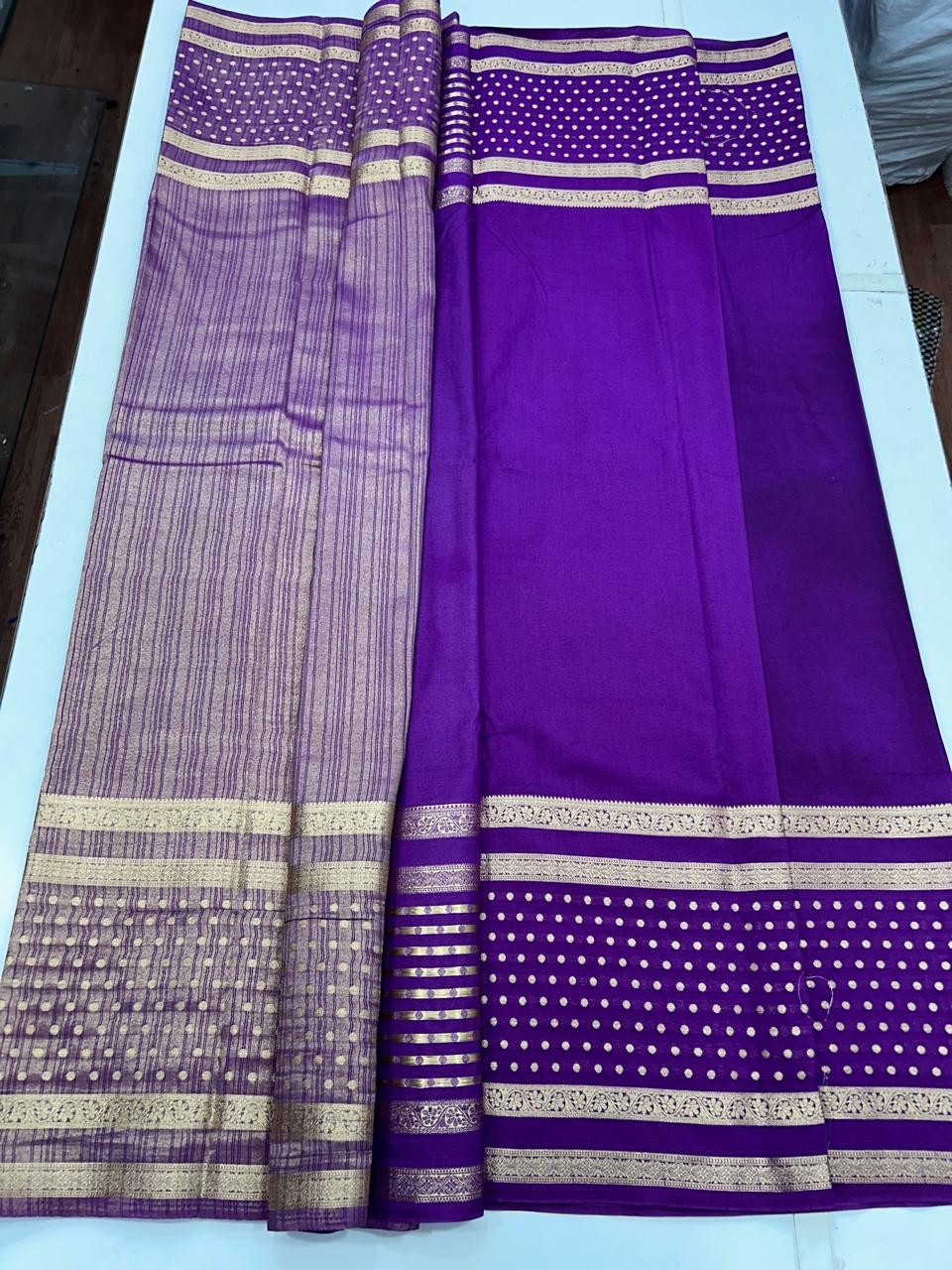 Mysore Crepe Self Saree (2568)